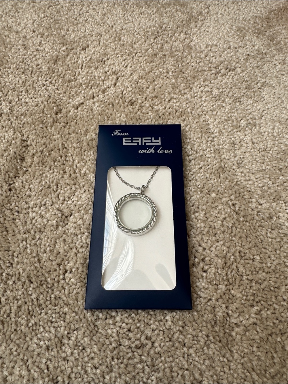 Effy Silver Rope-Edge Round Pendant Necklace